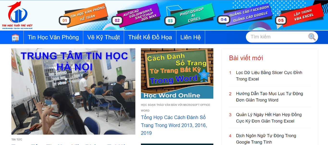 Website chính thức của trung tâm Tuổi Trẻ Việt